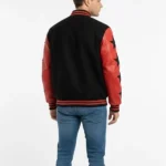 Black and Red Marty Supreme Versity Jacket Back