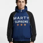Blue And Black Marty Supreme Hooded Jacket