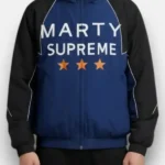 Marty Supreme Blue And Black Hooded Jacket