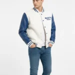 Marty Supreme Blue White Varsity Jacket
