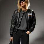 Marty Supreme Bomber Black Leather Jacket