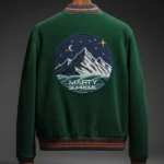 Marty Supreme Bomber Green Jacket Back