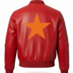 Marty Supreme Bomber Leather Jacket Back