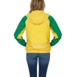 Marty Supreme Hailey Bieber Yellow And Green Jacket Back