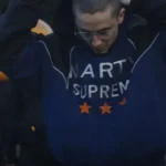 Marty Supreme Hooded Blue And Black Jacket