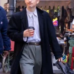 Marty Supreme Timothee Chalamet Black Wool Coat