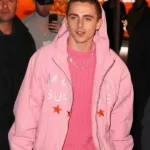 Marty Supreme Timothee Chalamet Pink Hooded Jacket