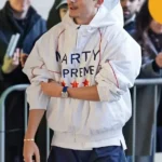 Marty Supreme Timothee Chalamet White Hooded Cotton Jacket