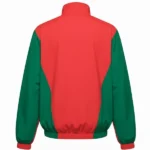Timothee Chalamet Marty Supreme Christmas Red Green Hooded Jacket Back