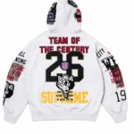 Supreme Fleece Grey Warriors Hoodie
