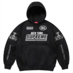 Supreme Football Black Zip Up Hoodie