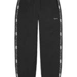 Reflective Track Zip Black Trouser