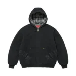 Supreme Applique Hooded Black Jacket