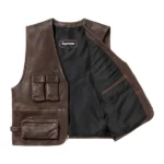 Supreme Brown Cargo Leather Ves