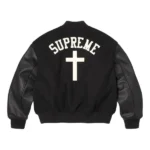 Supreme Cross Varsity Black Jacket