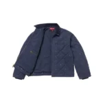 Supreme Plaid Simon Quilted Navy Blue Jacket