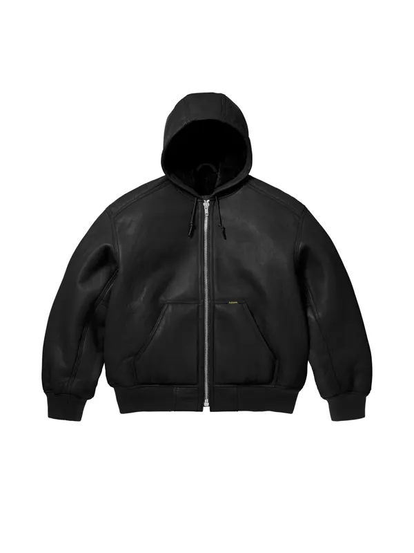 Supreme Schott Hooded Black Jacket | Supreme Jacket