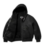 Supreme Schott Hooded Black Jacket