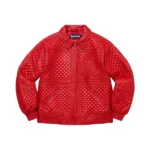 Supreme Studded Quilted Red Jacket